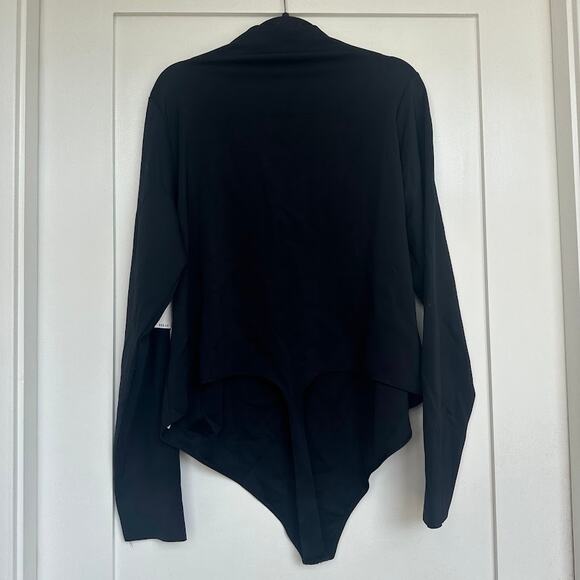 NWT Good American Womens Black Scuba Funnel Neck Bodysuit Size 8 (5XL) GB0354 - Picture 7 of 10